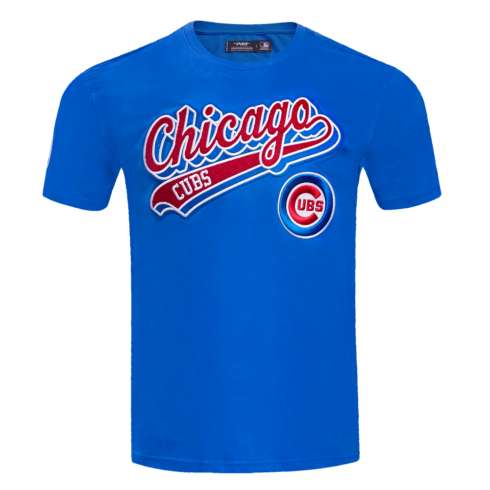 CAMISETAS DE HOMBRE MLB CHICAGO CUBS SCRIPT TAIL (AZUL REAL)