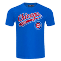 CAMISETAS DE HOMBRE MLB CHICAGO CUBS SCRIPT TAIL (AZUL REAL)