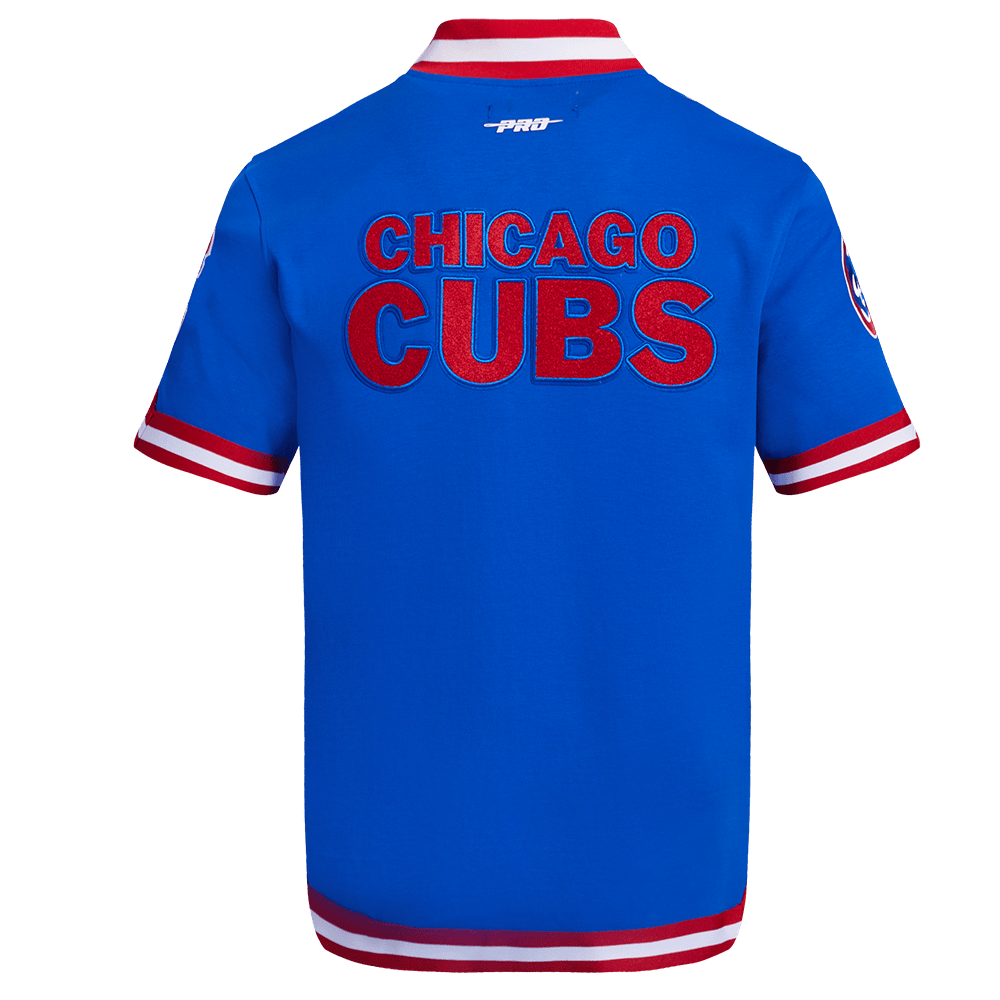 CHAQUETA DE CALENTAMIENTO CLÁSICA MLB CHICAGO CUBS PARA HOMBRE (AZUL REAL/ROJO)