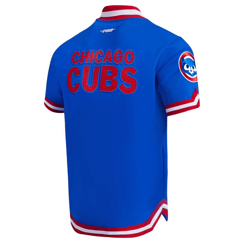 CHAQUETA DE CALENTAMIENTO CLÁSICA MLB CHICAGO CUBS PARA HOMBRE (AZUL REAL/ROJO)