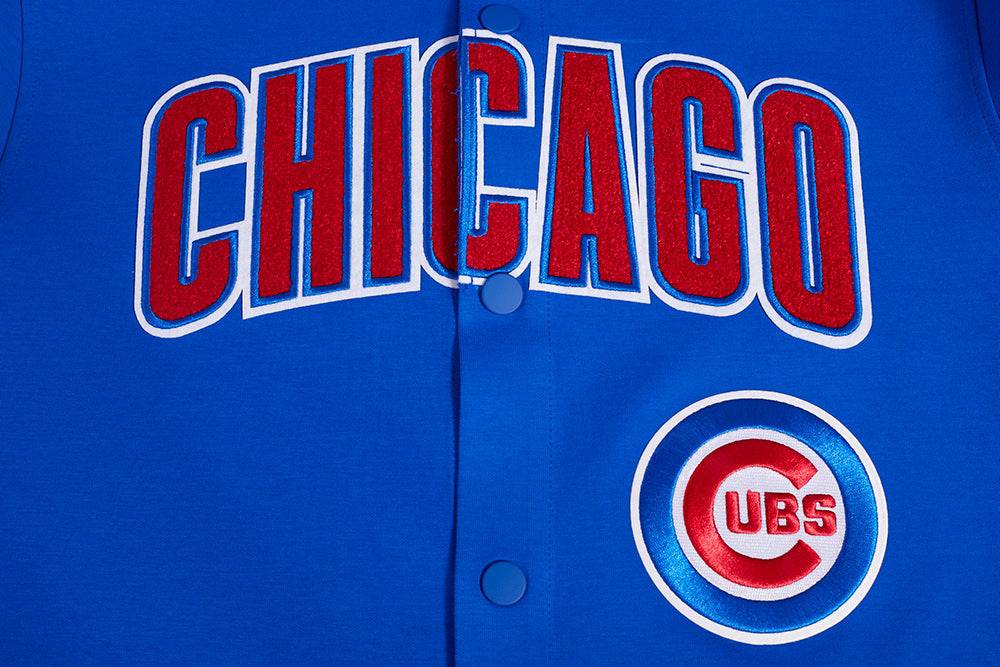 CHAQUETA DE CALENTAMIENTO CLÁSICA MLB CHICAGO CUBS PARA HOMBRE (AZUL REAL/ROJO)
