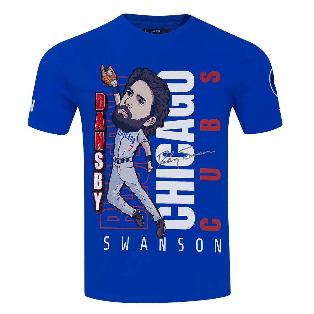 MLB CHICAGO CUBS DANSBY SWANSON #7 REMIX AVATAR SINGLE JERSEY MEN'S TOP (ROYAL BLUE)