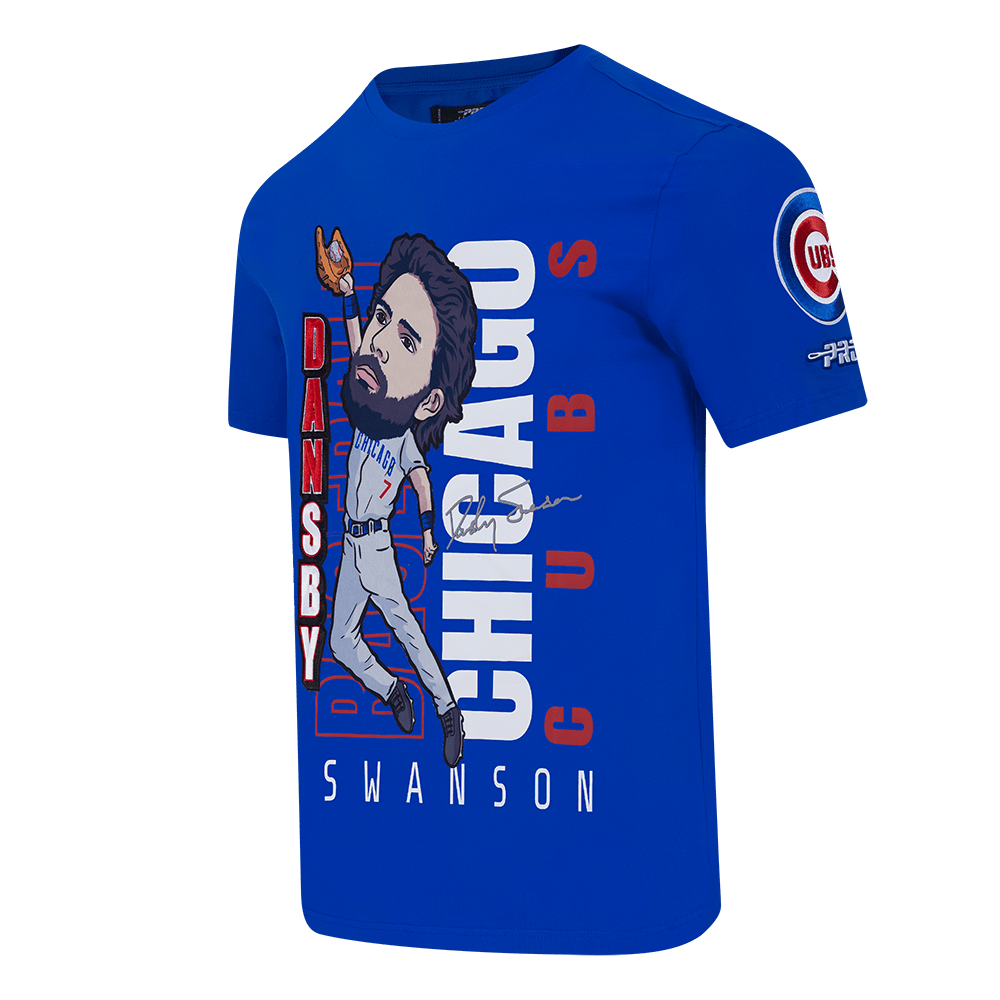 CAMISETA DE HOMBRE MLB CHICAGO CUBS DANSBY SWANSON #7 REMIX AVATAR DE MANGA CORTA (AZUL REAL)