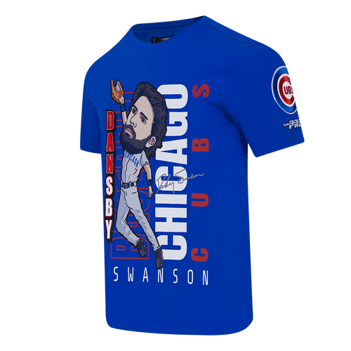 CAMISETA DE HOMBRE MLB CHICAGO CUBS DANSBY SWANSON #7 REMIX AVATAR DE MANGA CORTA (AZUL REAL)