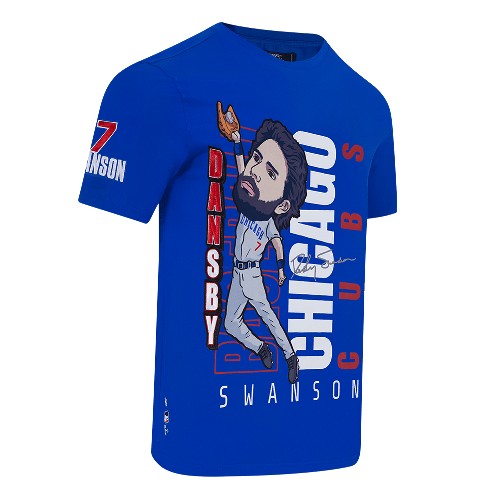 MLB CHICAGO CUBS DANSBY SWANSON #7 REMIX AVATAR SINGLE JERSEY MEN'S TOP (ROYAL BLUE)