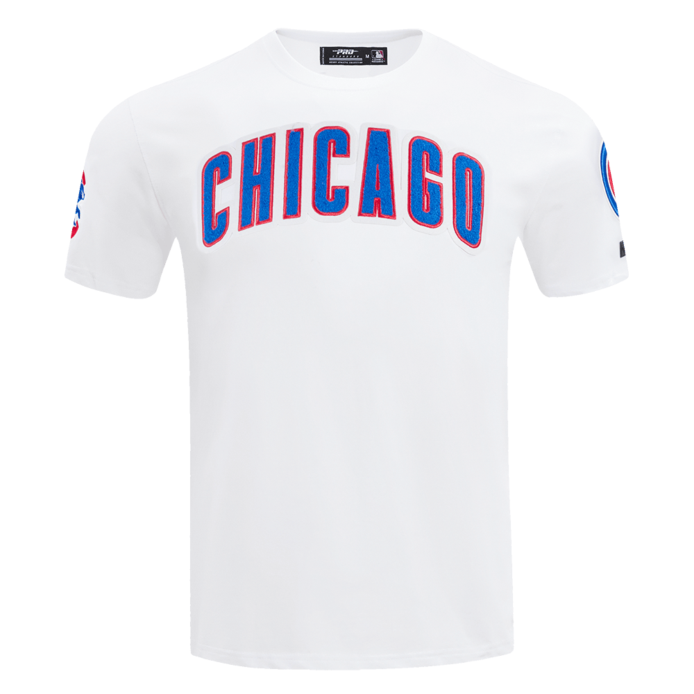 TOP CLÁSICO DE CHENILLA PARA HOMBRE MLB CHICAGO CUBS (BLANCO)
