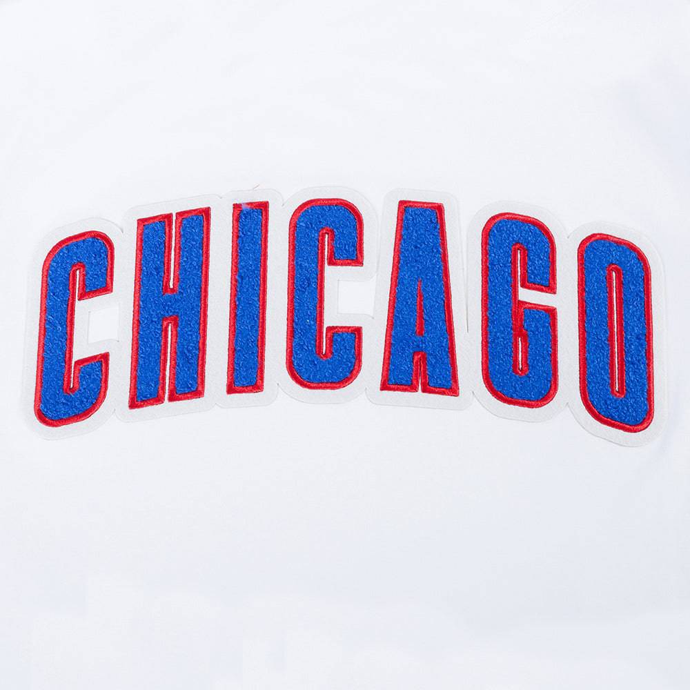 TOP CLÁSICO DE CHENILLA PARA HOMBRE MLB CHICAGO CUBS (BLANCO)