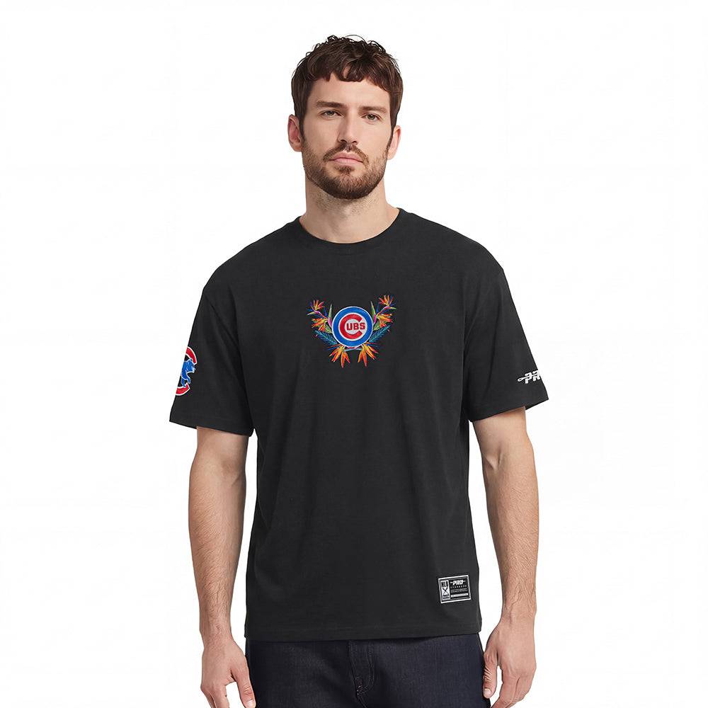 CAMISETA MLB CHICAGO CUBS PARADISE DE MANGA CORTA PARA HOMBRE (NEGRA)