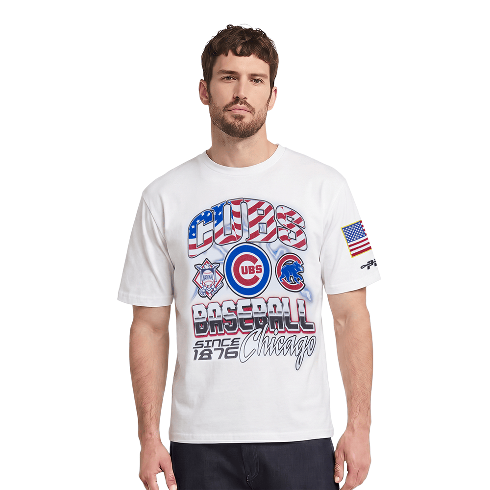 CAMISETA DE MANGA CORTA VICTORY DE LOS MLB CHICAGO CUBS PARA HOMBRE (BLANCA)