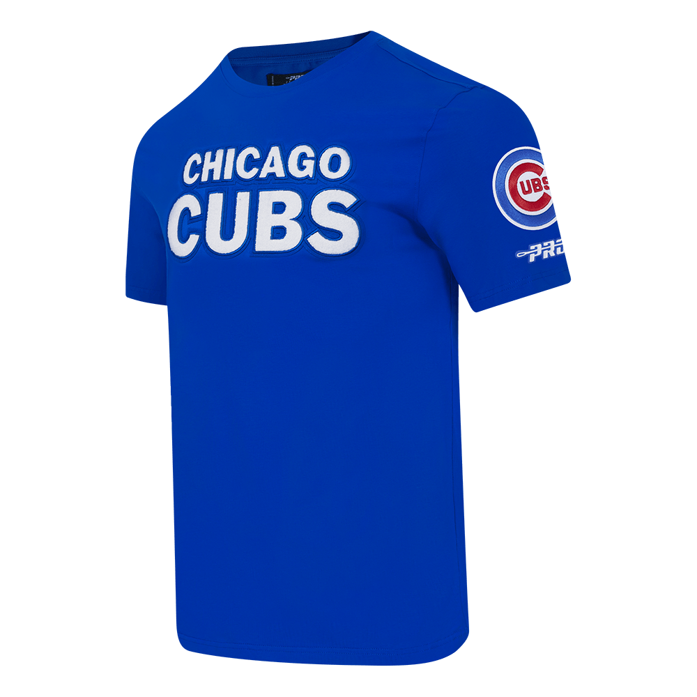 CAMISETA SJ CLÁSICA DE CHENILLA MLB CHICAGO CUBS PARA HOMBRE (AZUL REAL)