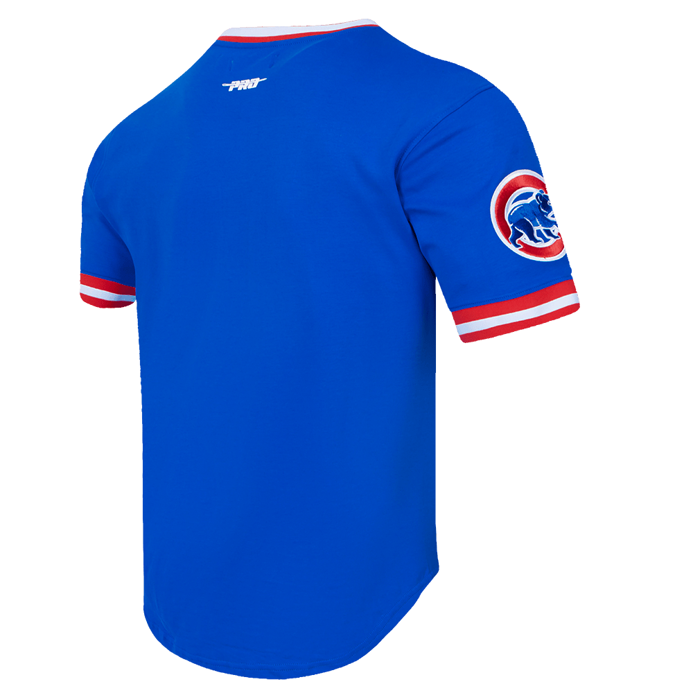 CAMISETA MLB CHICAGO CUBS CLÁSICA DE CHENILLA PARA HOMBRE M/M (AZUL REAL/ROJO)