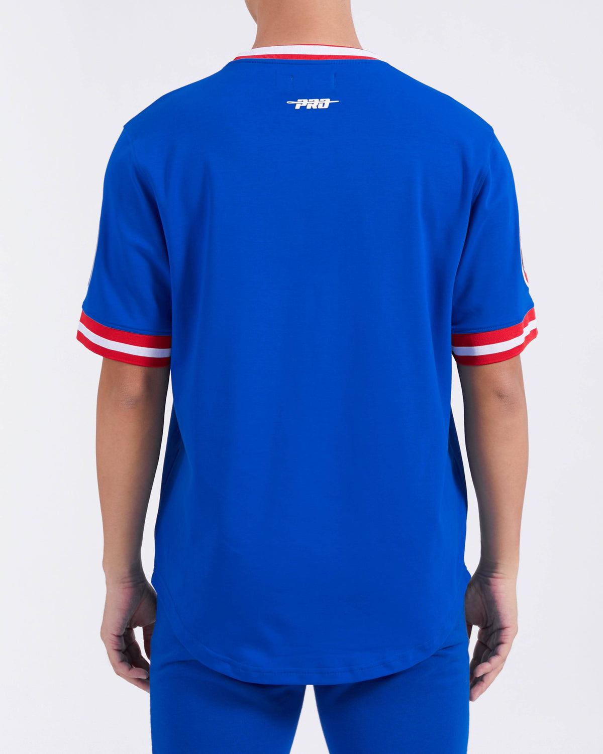 CAMISETA MLB CHICAGO CUBS CLÁSICA DE CHENILLA PARA HOMBRE M/M (AZUL REAL/ROJO)