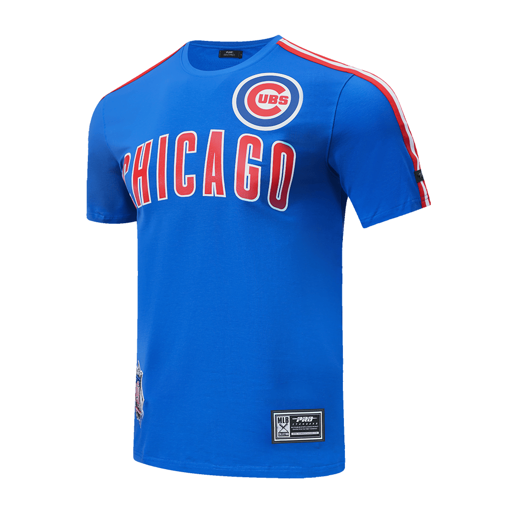 CAMISETA DE CINTAS PARA HOMBRE MLB CHICAGO CUBS LOGO PRO TEAM (AZUL REAL)