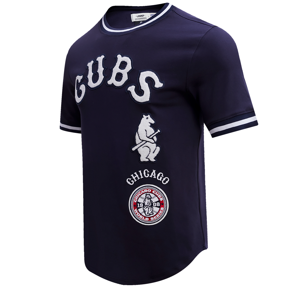 CAMISETA RETRO CLÁSICA MLB CHICAGO CUBS PARA HOMBRE (AZUL MARINO OSCURO)