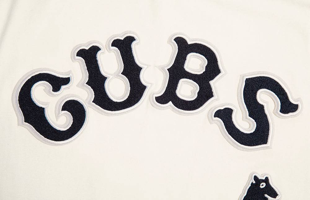 CAMISETA DE RAYAS RETRO CLÁSICA PARA HOMBRE MLB CHICAGO CUBS (BLANCO HUESO/ AZUL MARINO INTENSO)