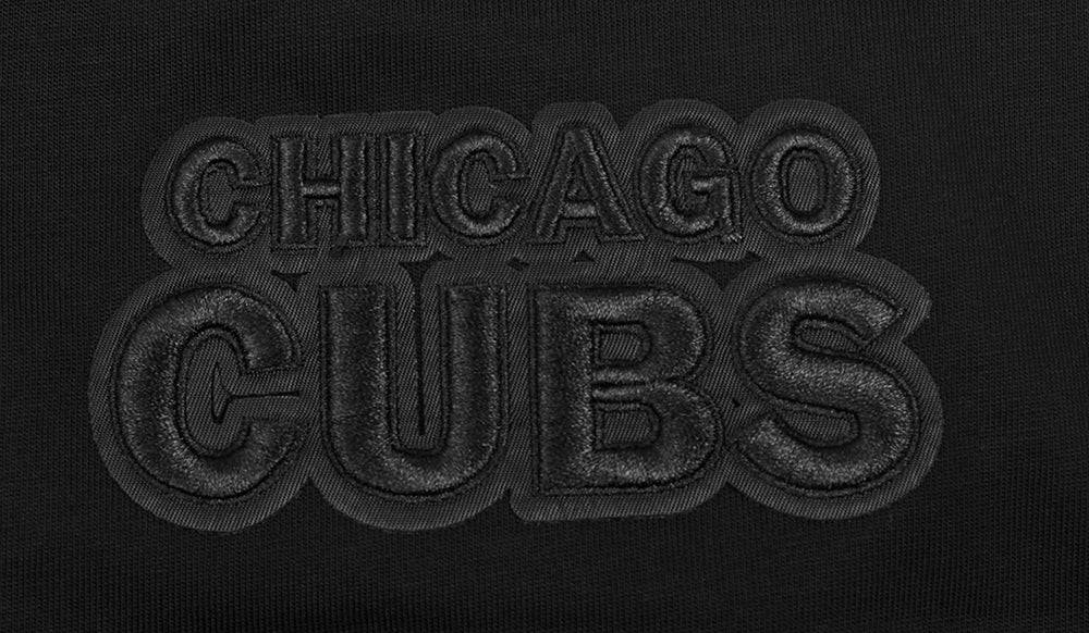 CAMISETA NEUTRA PARA HOMBRE MLB CHICAGO CUBS CON HOMBROS CAÍDOS (NEGRA)
