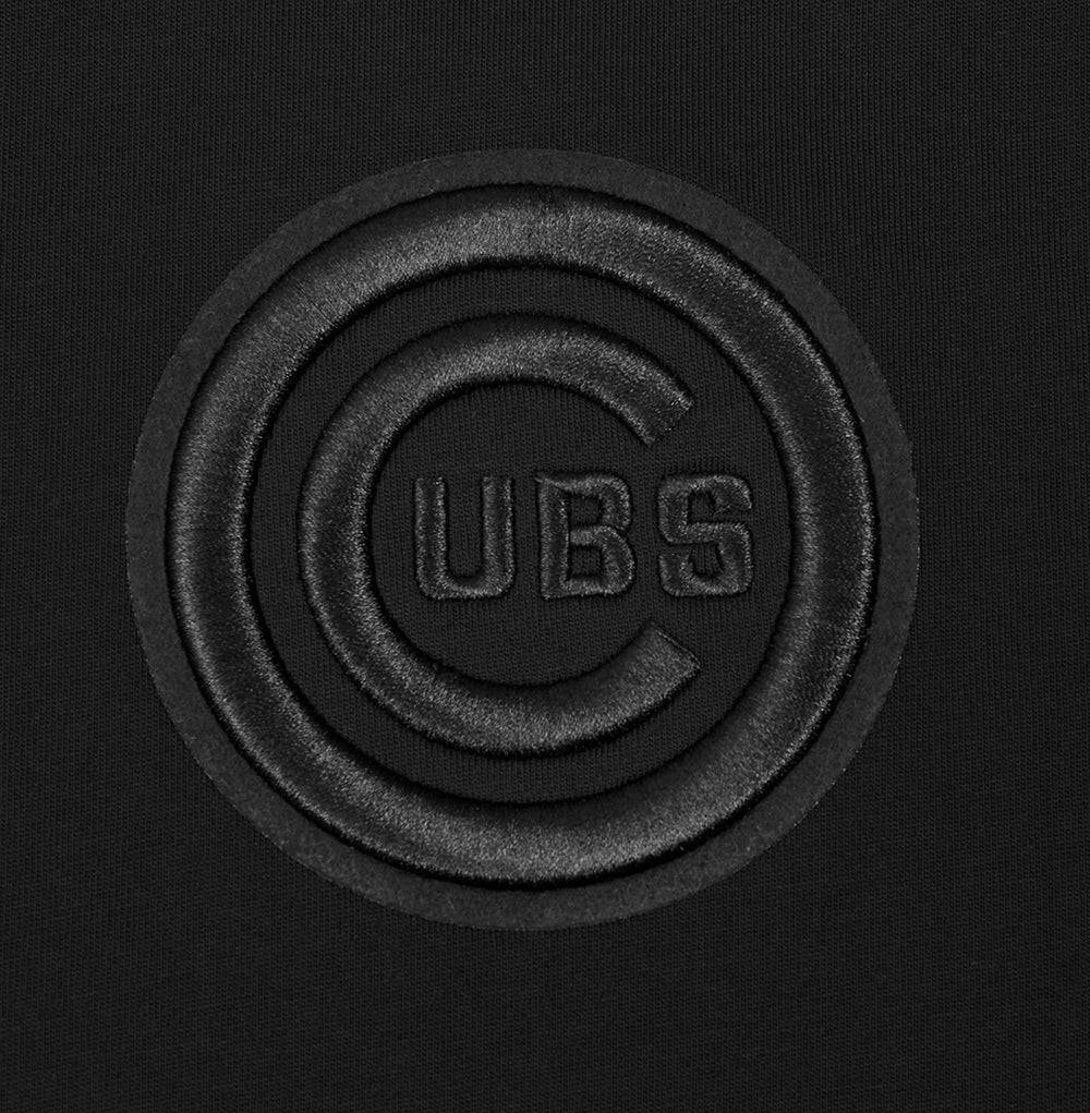 CAMISETA NEUTRA PARA HOMBRE MLB CHICAGO CUBS CON HOMBROS CAÍDOS (NEGRA)