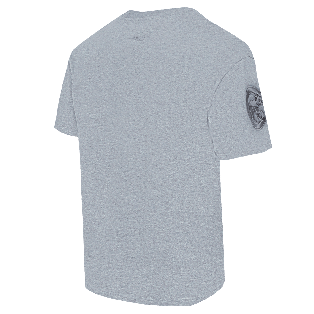 CAMISETA UNISEX PARA HOMBRE MLB CHICAGO CUBS DE HOMBROS CAÍDOS (GRIS OSCURO MELANGE)