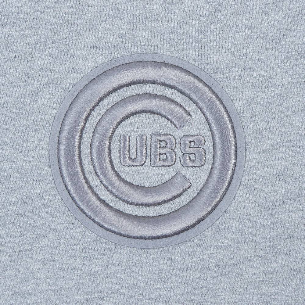 CAMISETA UNISEX PARA HOMBRE MLB CHICAGO CUBS DE HOMBROS CAÍDOS (GRIS OSCURO MELANGE)
