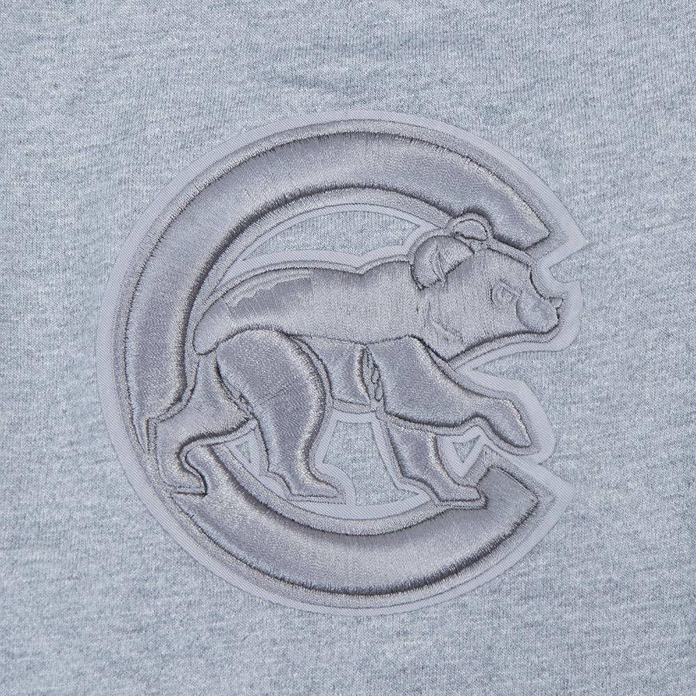 CAMISETA UNISEX PARA HOMBRE MLB CHICAGO CUBS DE HOMBROS CAÍDOS (GRIS OSCURO MELANGE)