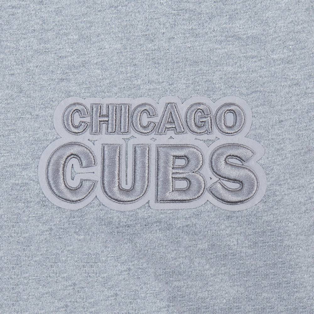 CAMISETA UNISEX PARA HOMBRE MLB CHICAGO CUBS DE HOMBROS CAÍDOS (GRIS OSCURO MELANGE)