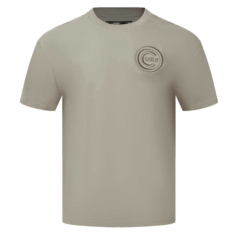 MLB CHICAGO CUBS NEUTRAL MEN'S DROP SHOULDER TOP (TAUPE)