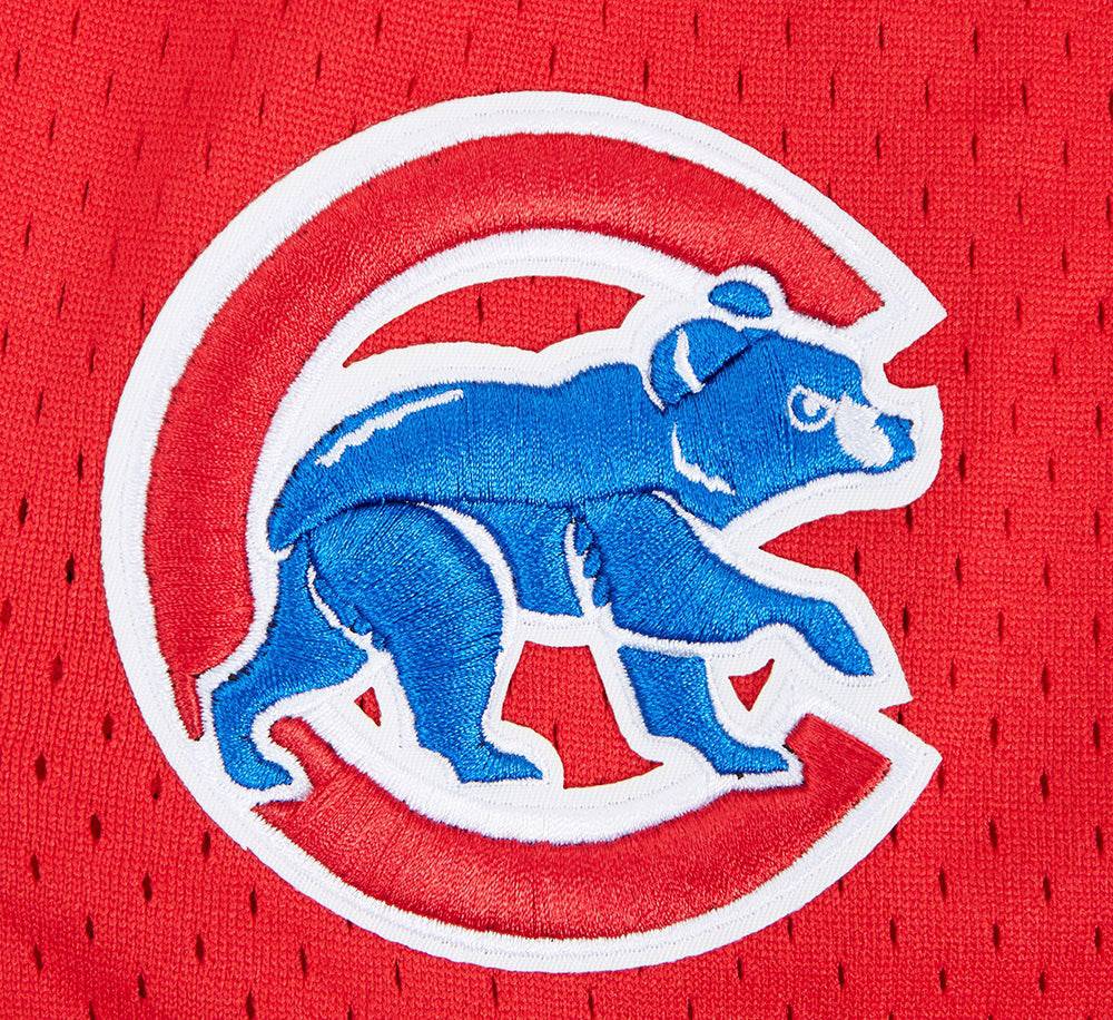 PANTALÓN CORTO DOBLE PUNTO 2.0 MLB CHICAGO CUBS SCRIPT TAIL PARA HOMBRE (AZUL REAL/ROJO)