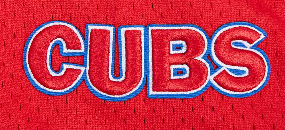 PANTALÓN CORTO DOBLE PUNTO 2.0 MLB CHICAGO CUBS SCRIPT TAIL PARA HOMBRE (AZUL REAL/ROJO)