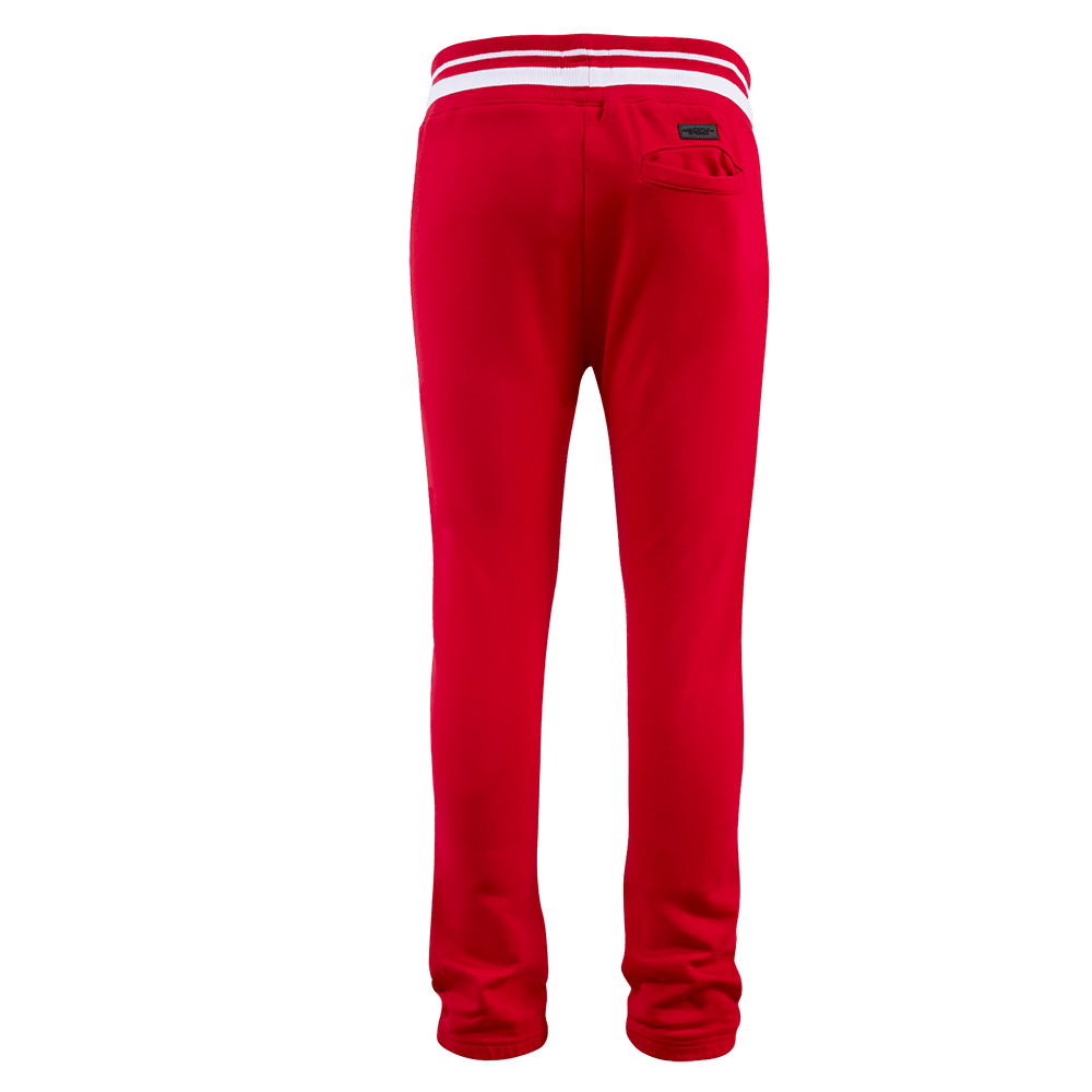 PANTALÓN DE CHÁNDAL DE FELPA ACANALADA PARA HOMBRE MLB CHICAGO CUBS SCRIPT TAIL (ROJO)