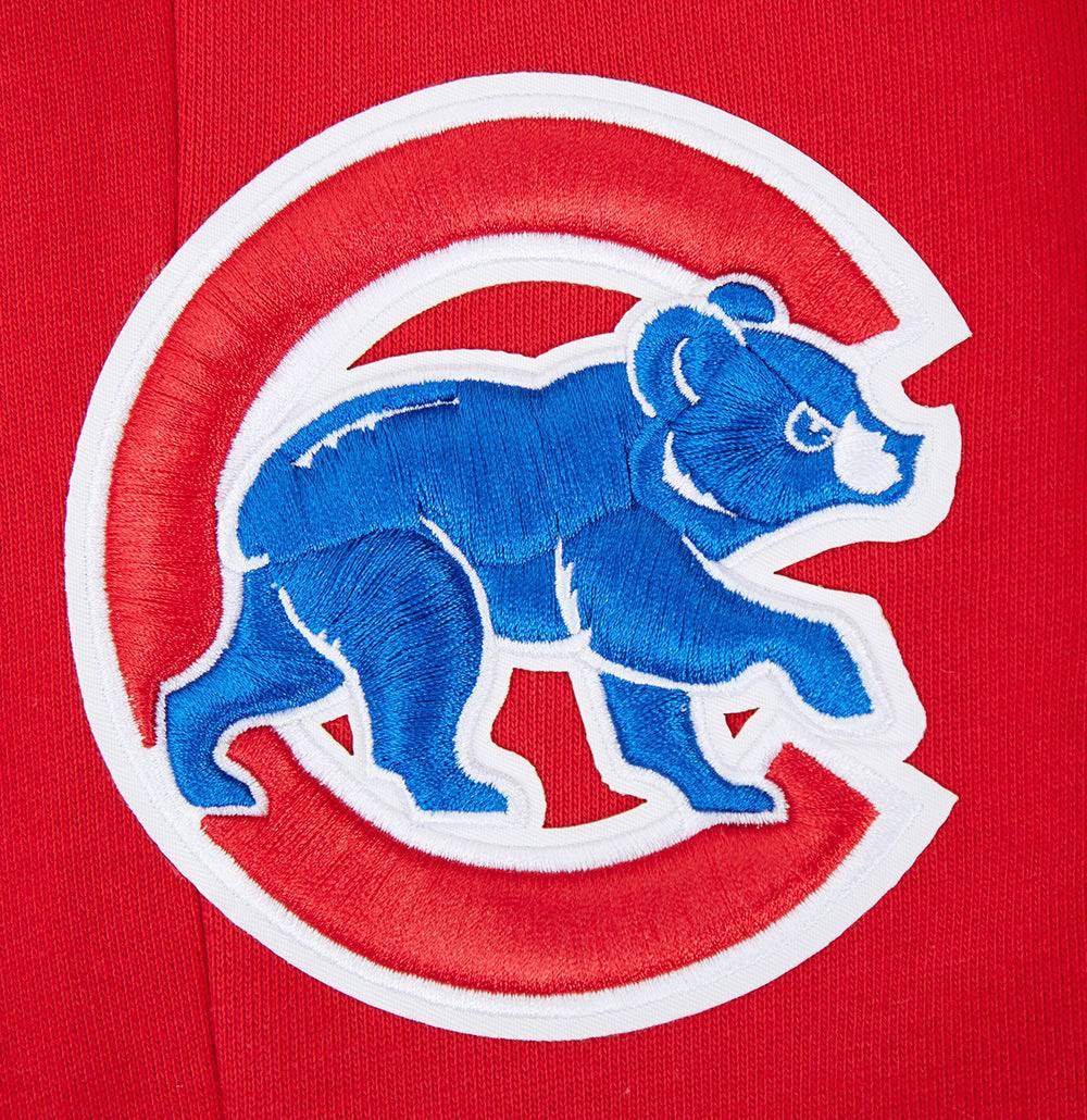 PANTALÓN DE CHÁNDAL DE FELPA ACANALADA PARA HOMBRE MLB CHICAGO CUBS SCRIPT TAIL (ROJO)