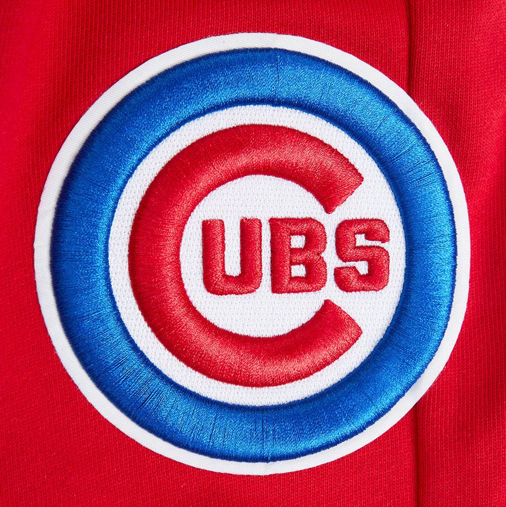 PANTALÓN DE CHÁNDAL DE FELPA ACANALADA PARA HOMBRE MLB CHICAGO CUBS SCRIPT TAIL (ROJO)