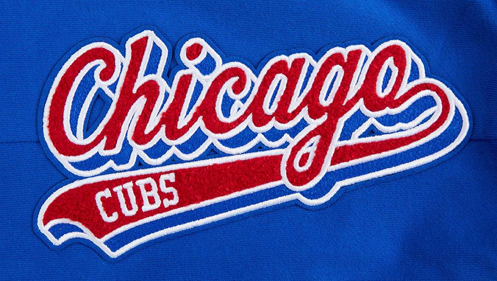 MLB CHICAGO CUBS SCRIPT TAIL MEN'S RIB FLEECE SWEATPANT (ROYAL BLUE/RED)