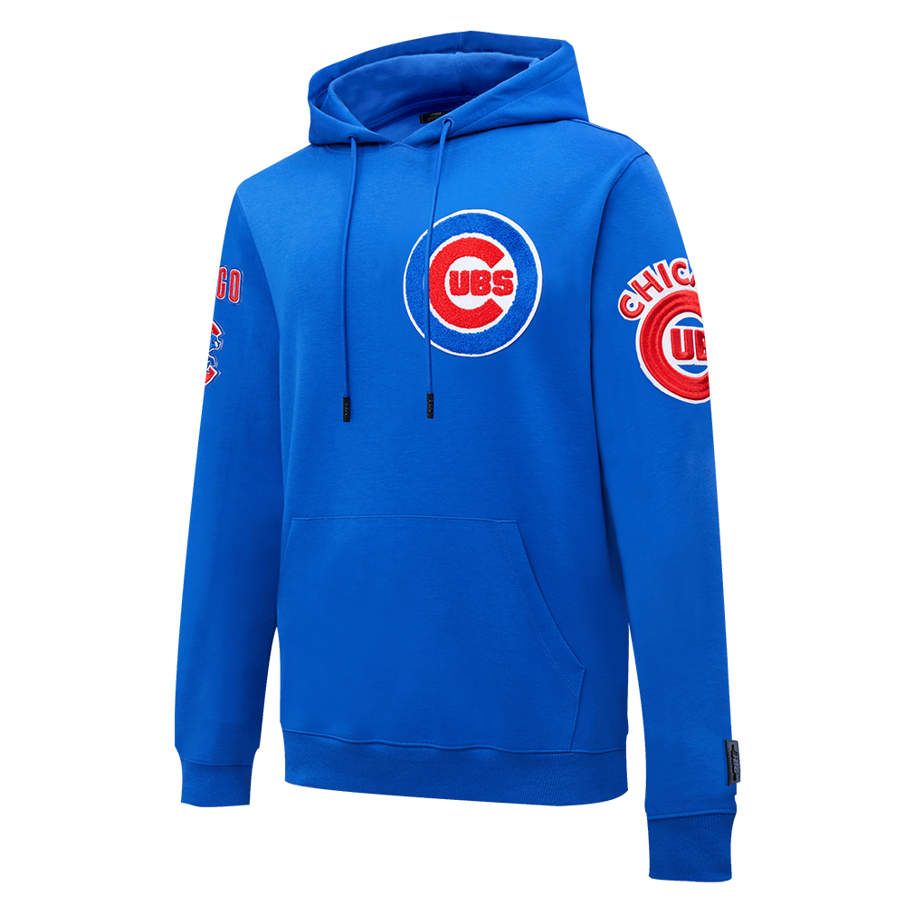MLB CHICAGO CUBS CLASSIC CHENILLE MEN'S PULLOVER HOODIE (BLUE)