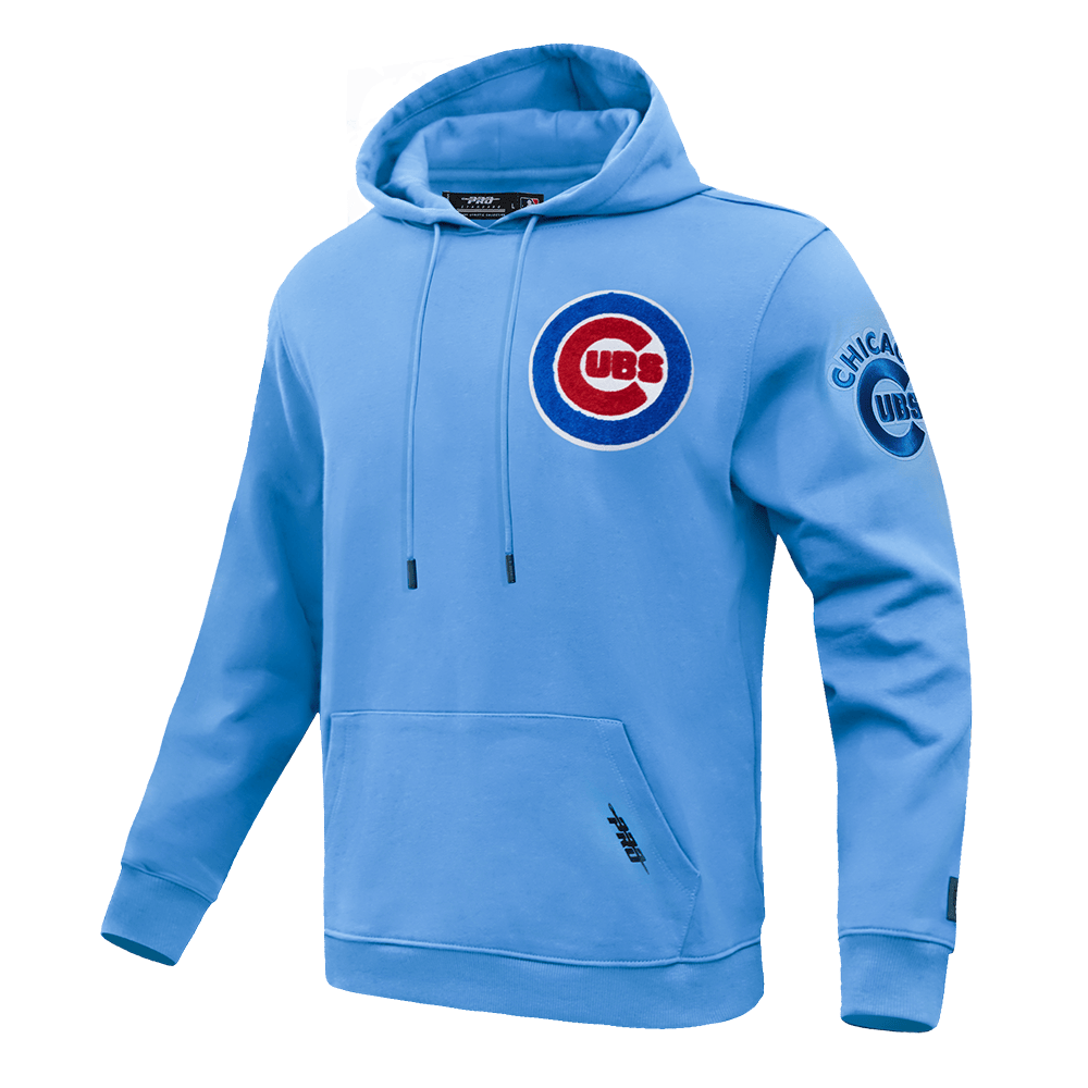 MLB CHICAGO CUBS CLASSIC CHENILLE MEN'S PULLOVER HOODIE (UNIVERSITY BLUE)