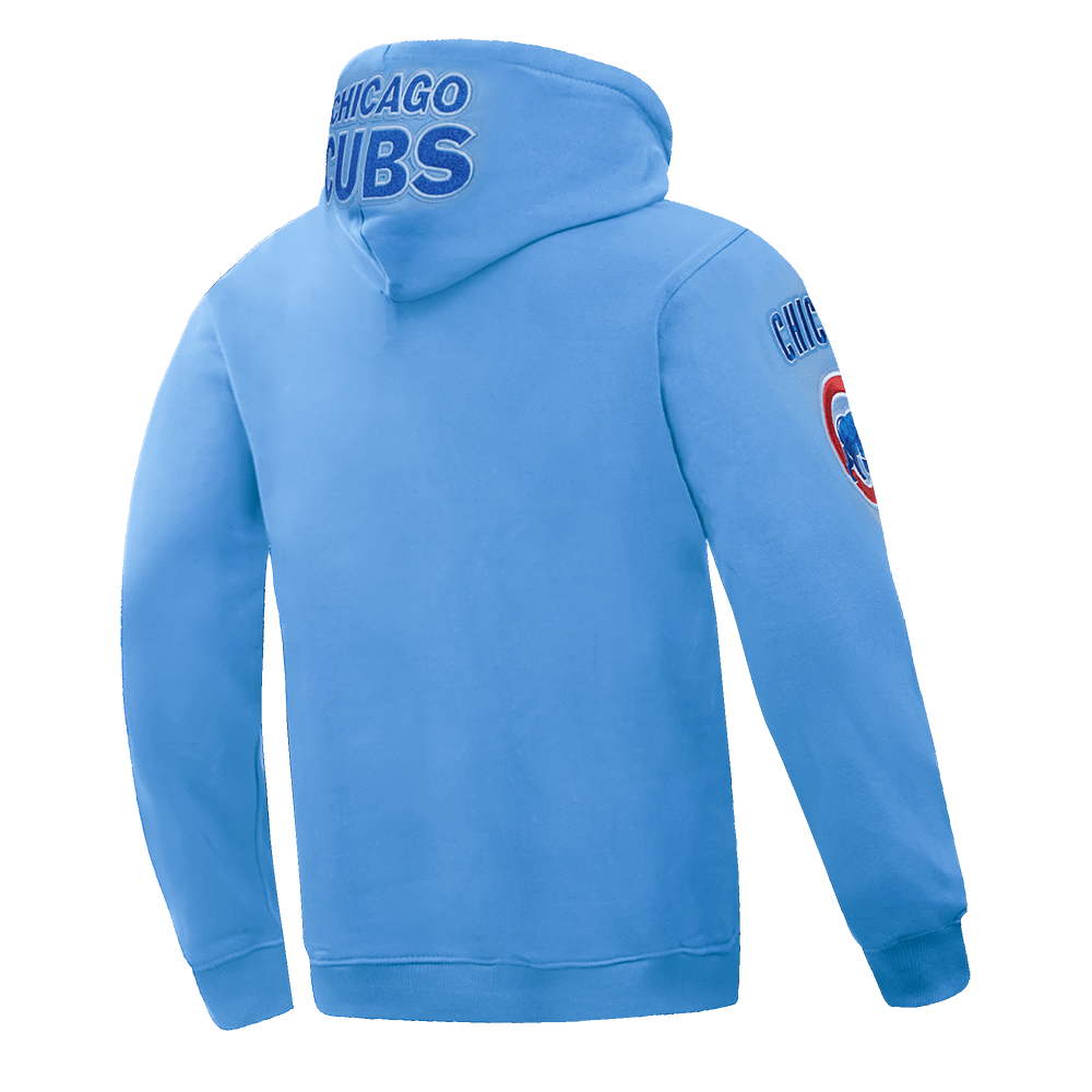 MLB CHICAGO CUBS CLASSIC CHENILLE MEN'S PULLOVER HOODIE (UNIVERSITY BLUE)