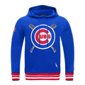 MLB CHICAGO CUBS MASHUP MEN'S RIB PULLOVER HOODIE (ROYAL BLUE/RED)