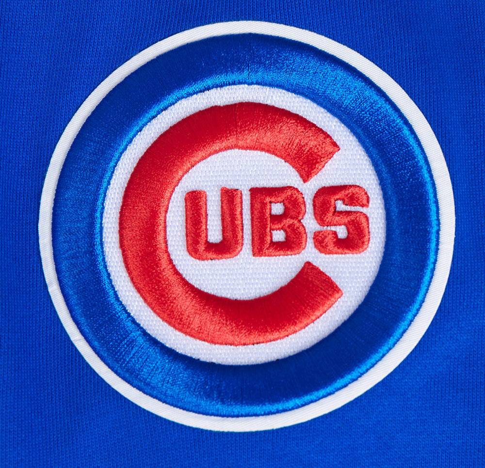 MLB CHICAGO CUBS MASHUP MEN'S RIB PULLOVER HOODIE (ROYAL BLUE/RED)