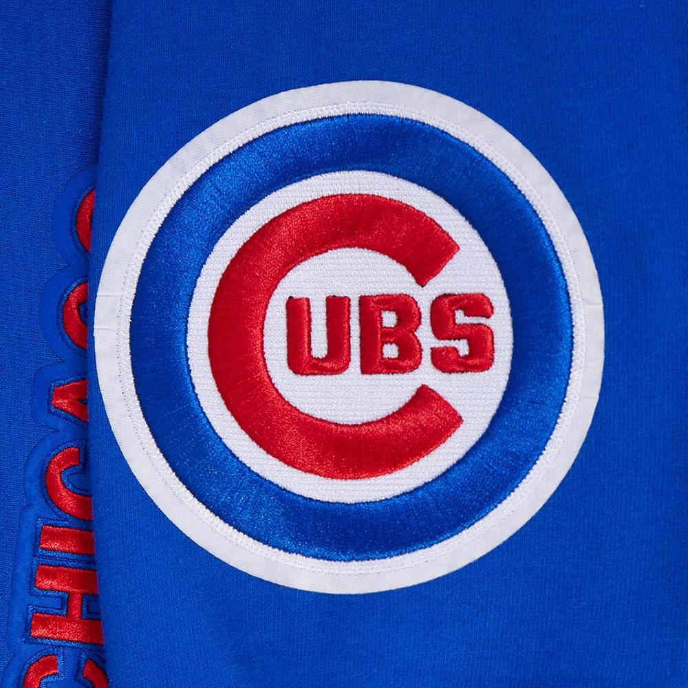 MLB CHICAGO CUBS WINGSPAN MEN'S DROP SHOULDER FLEECE CREWNECK (ROYAL BLUE)