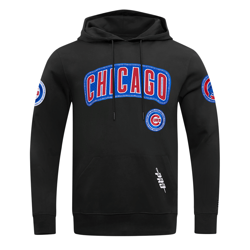 MLB CHICAGO CUBS DIY PICK STITCH MEN'S DK PO HOODIE (BLACK)