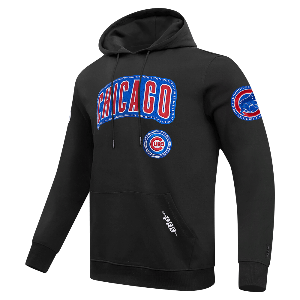 MLB CHICAGO CUBS DIY PICK STITCH MEN'S DK PO HOODIE (BLACK)