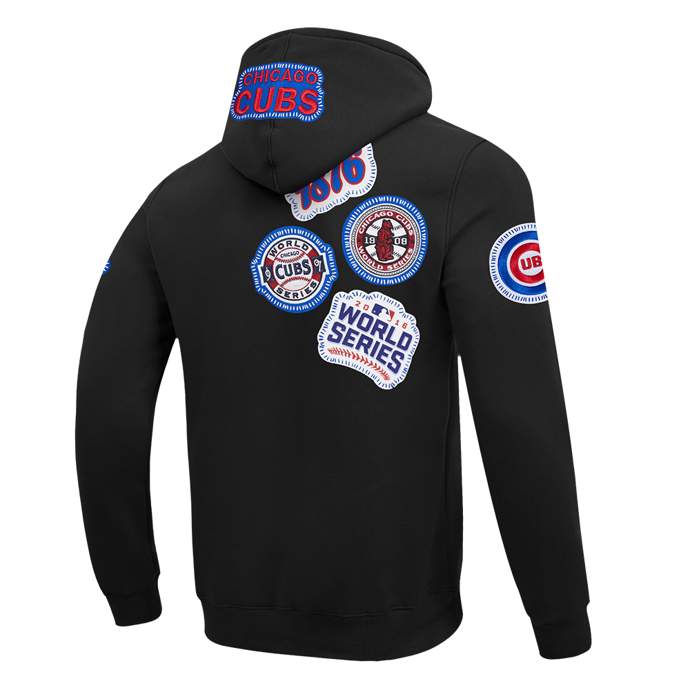 MLB CHICAGO CUBS DIY PICK STITCH MEN'S DK PO HOODIE (BLACK)