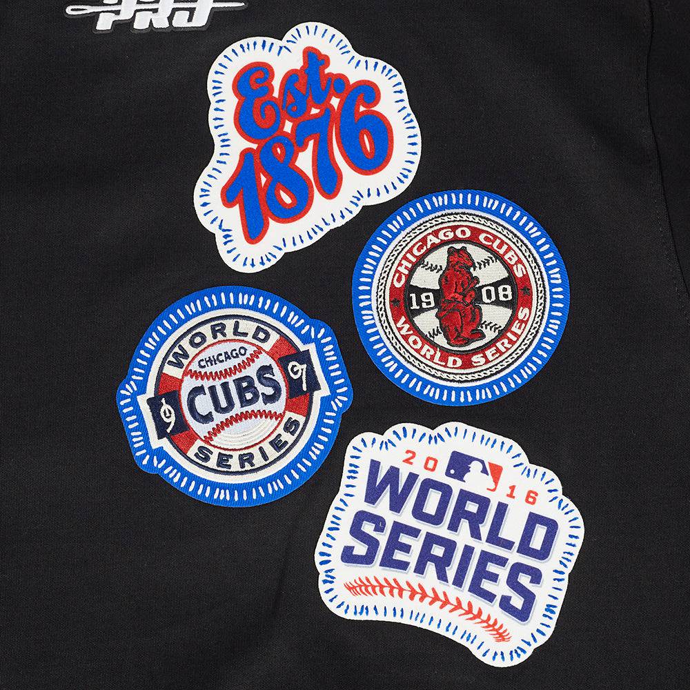 MLB CHICAGO CUBS DIY PICK STITCH MEN'S DK PO HOODIE (BLACK)