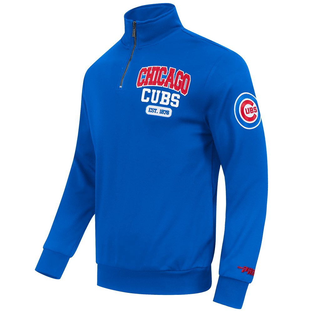 MLB CHICAGO CUBS CITY ARCH MEN'S FLC 1/4 ZIP (ROYAL BLUE)