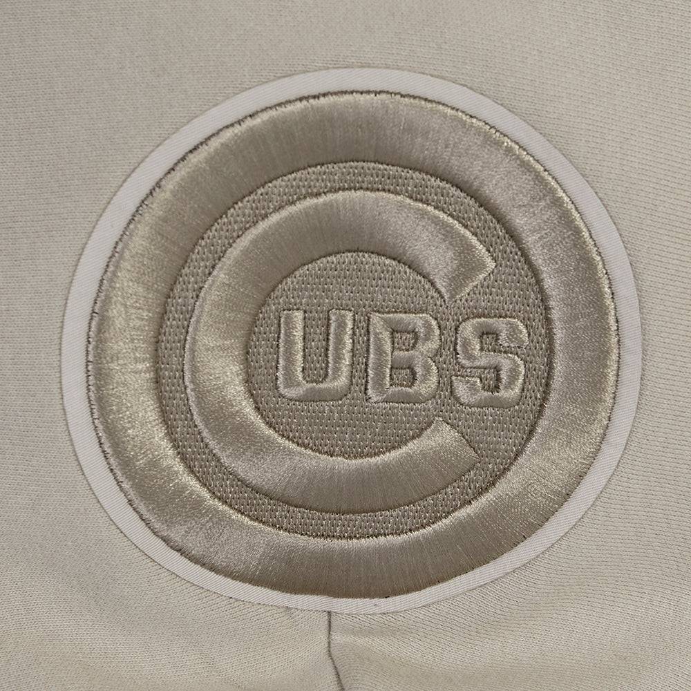 MLB CHICAGO CUBS WINGSPAN MEN'S DROP SHOULDER FLC PO HOODIE (TAUPE)