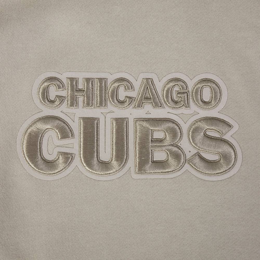 MLB CHICAGO CUBS WINGSPAN MEN'S DROP SHOULDER FLC PO HOODIE (TAUPE)