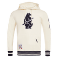 MLB CHICAGO CUBS SUDADERA CON CAPUCHA DE TIRAR PARA HOMBRE RETRO CLÁSICA (BLANCO HUESO/ AZUL MARINO NOCHE)