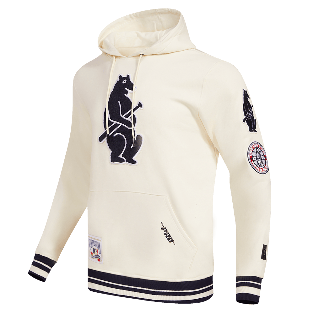 MLB CHICAGO CUBS RETRO CLASSIC MEN'S PULLOVER HOODIE (EGGSHELL/ MIDNIGHT NAVY)