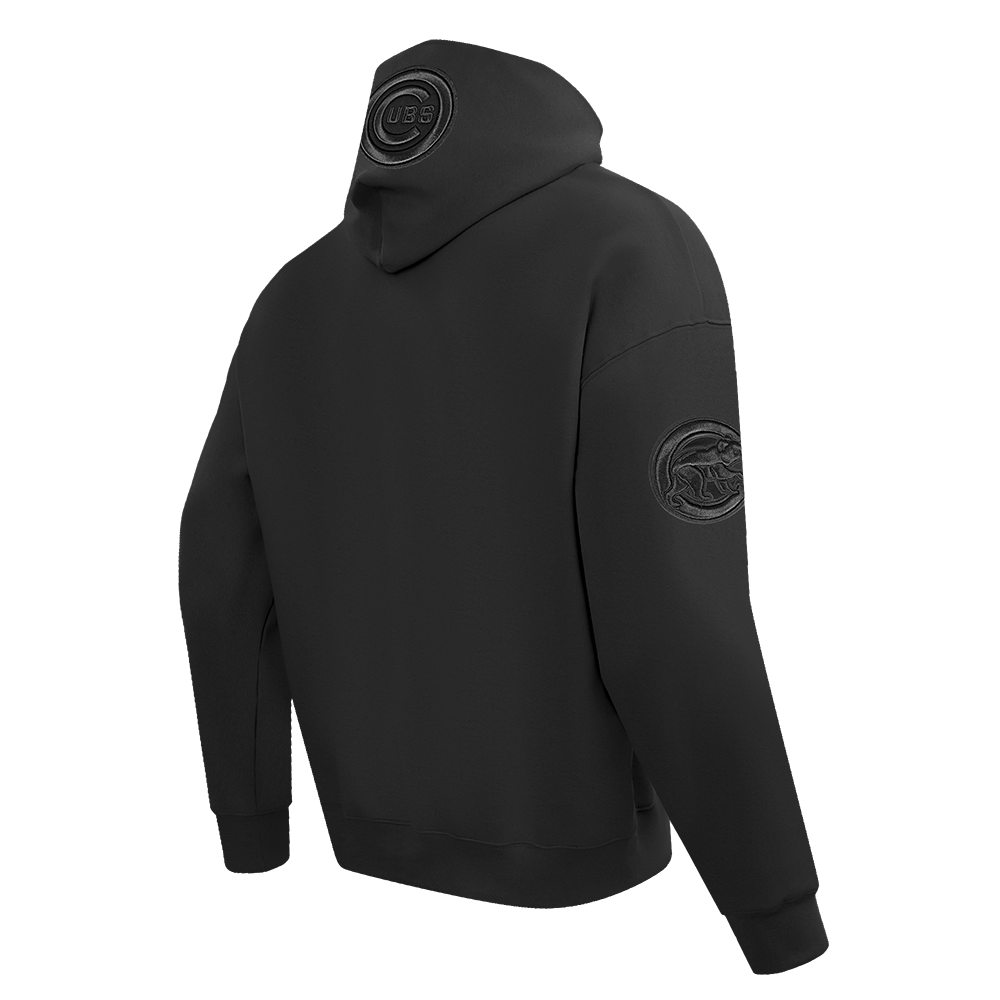 MLB CHICAGO CUBS NEUTRAL MEN'S DROP SHOULDER PO HOODIE (BLACK)