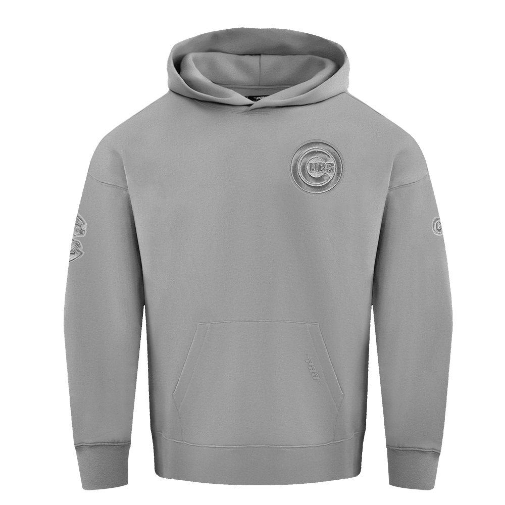MLB CHICAGO CUBS NEUTRAL MEN'S DROP SHOULDER PO HOODIE (DARK HEATHER GRAY)
