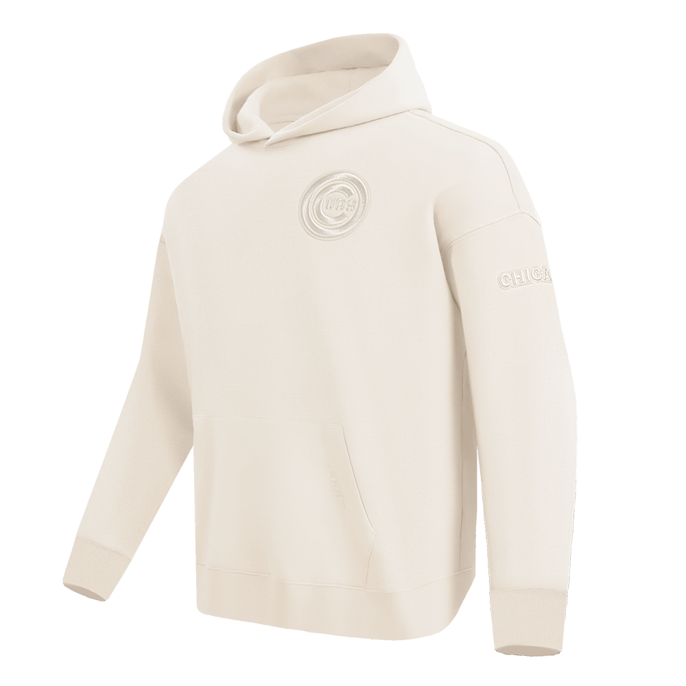 MLB CHICAGO CUBS NEUTRAL MEN'S DROP SHOULDER PO HOODIE (EGGSHELL)